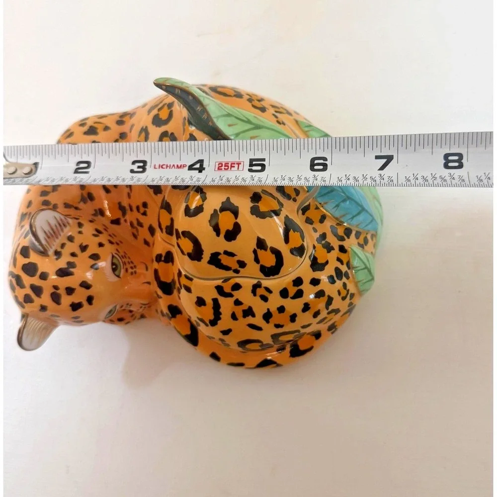 Lynn Chase Designs Yellow Jaguar Jungle Trinket Box Zoo Animal Print
